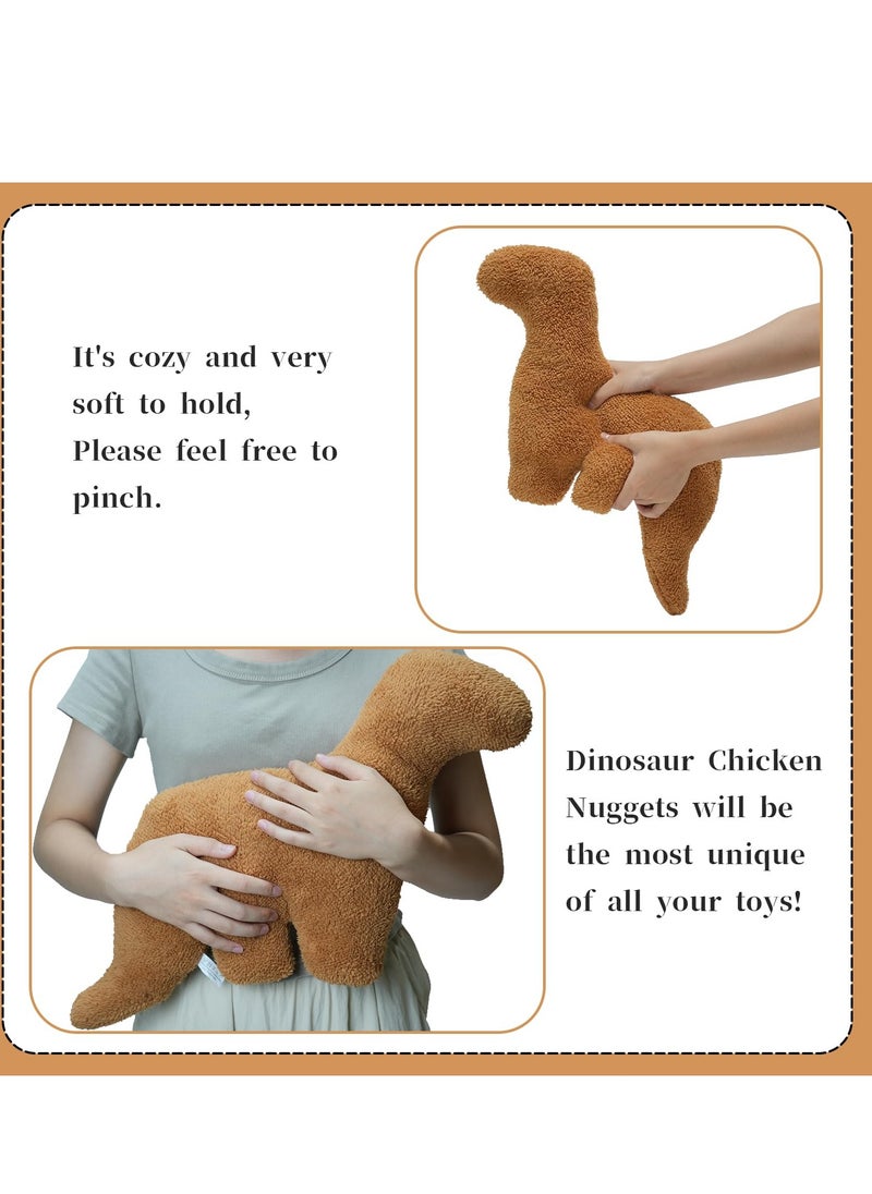 MIXDE Dino Nugget Plush,Dino Nugget Pillow Stuffed Toy, Funny Dino Chicken Nuggets Pillow Gifts for Kids Adults Girlfriend Birthday  - Image 2