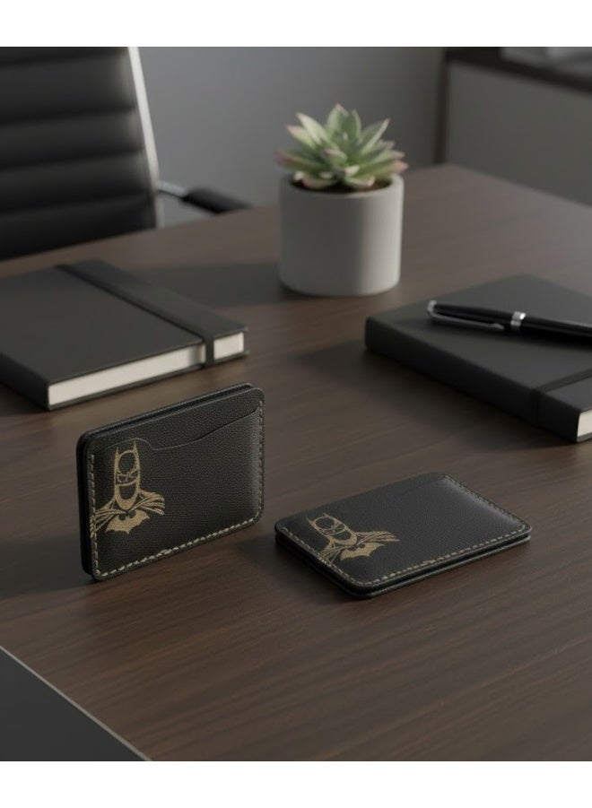 Batman-themed card and cash wallet - black - (2 pieces) - Image 3