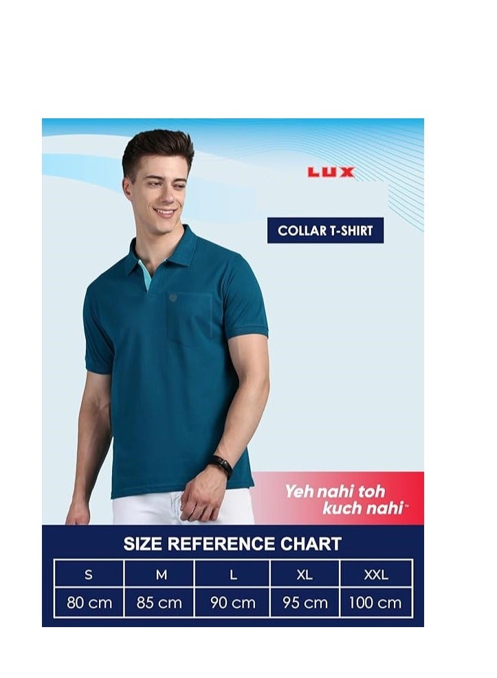 Lux Nitro Men's Solid Regular Fit T-Shirt | Blue | Color Shade May Vary - Image 5