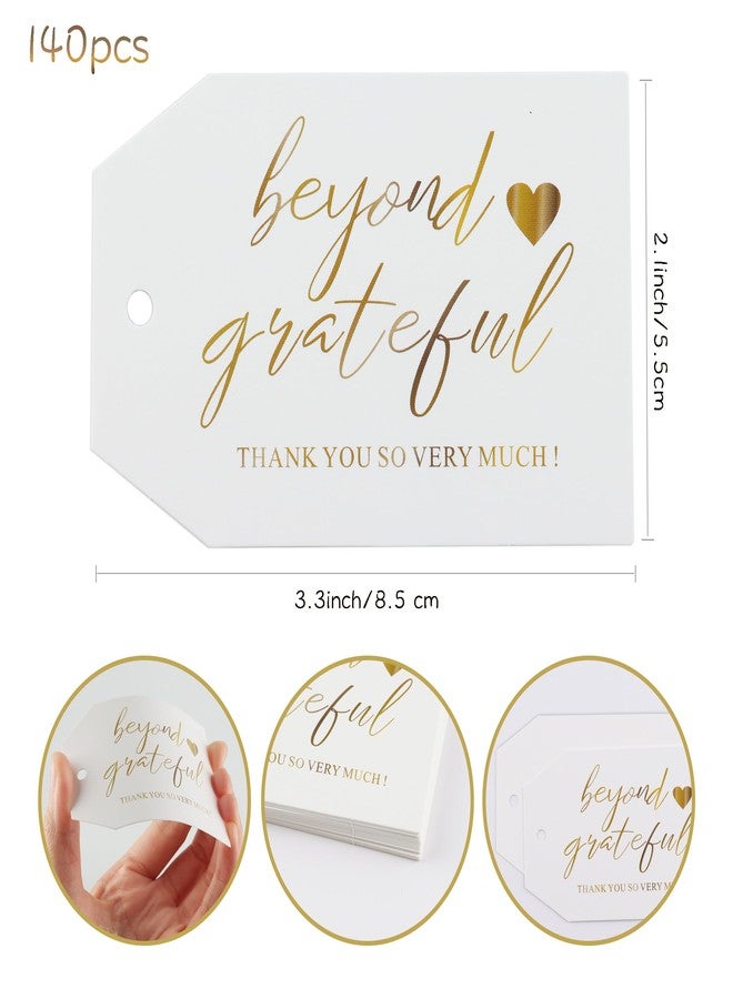 Kexinglu 140Pcs Thank You Tags for Small Business, 2.1''x 3.3'' Gift Tag for Packaging Supplies (String is NOT Included) - Image 2