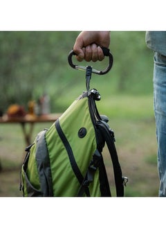 ECVV 2 Pack Baby Stroller Hooks Mommy Large Carabiner Stroller Accessories Clips Organizer Hook for Hanging Purses, Diaper Bag, Shopping Bags (Black)  - Image 3