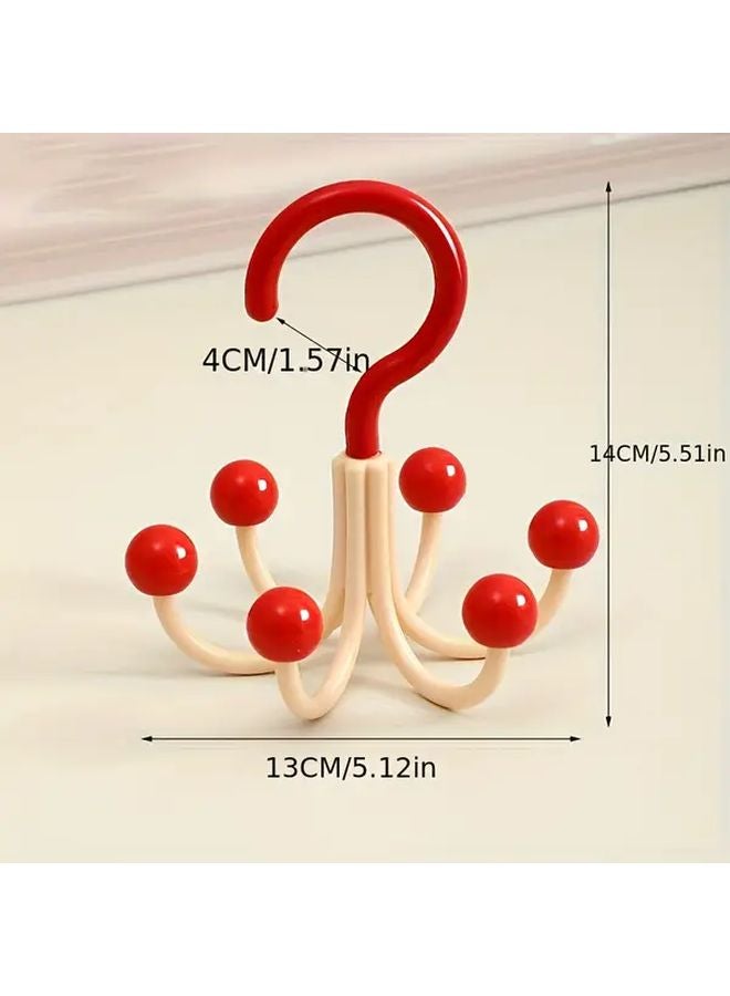 مشطاف مشمش دوار خطافات متعددة الوظائف لتوفير المساحة في خزانة الملابس وحمام المهجع - Image 2