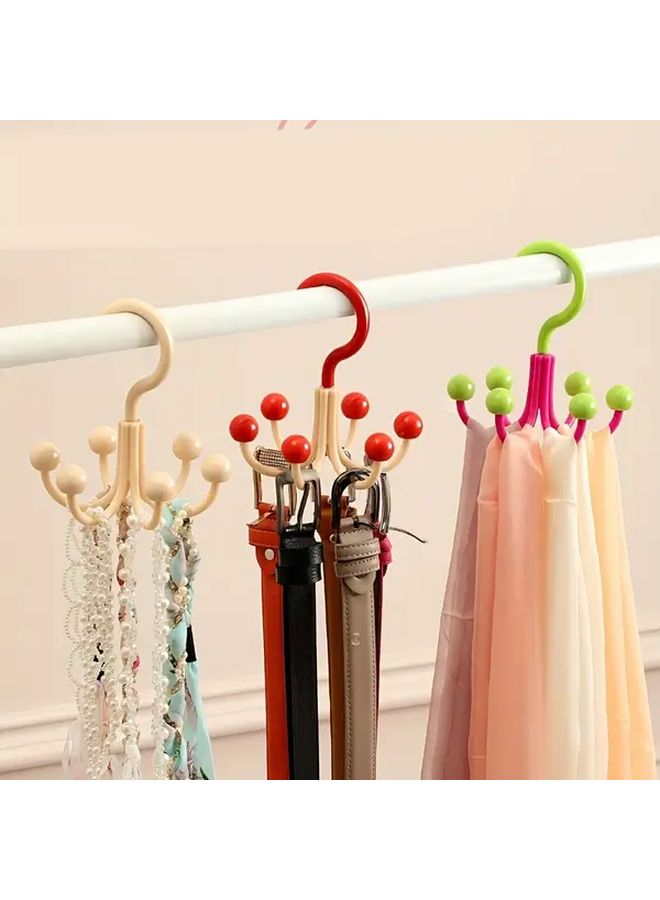 مشطاف مشمش دوار خطافات متعددة الوظائف لتوفير المساحة في خزانة الملابس وحمام المهجع - Image 3