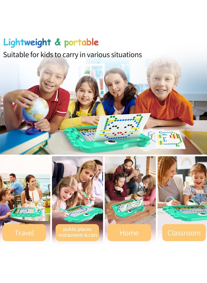 Fanski Magnetic Drawing Board for Toddlers and Kids Ages 4-8,Large Magnetic Dot Art Board with Two Pens and Beads,Doodle Board Montessori Educational Preschool Toy - Image 5