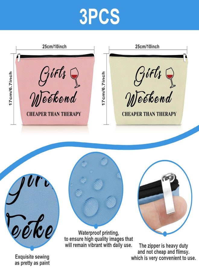 3 قطع هدايا نهاية الأسبوع للبنات، هدية مثالية للصديقات المقربات، حقيبة مكياج، حقائب نهاية الأسبوع، هدية رحلة للبنات، هدية نهاية أسبوع لها، حقيبة مستحضرات تجميل، هدية عيد الميلاد، هدية تخرج، هدية زفاف، هدية عيد ميلاد لصديقتك المقربة - Image 2