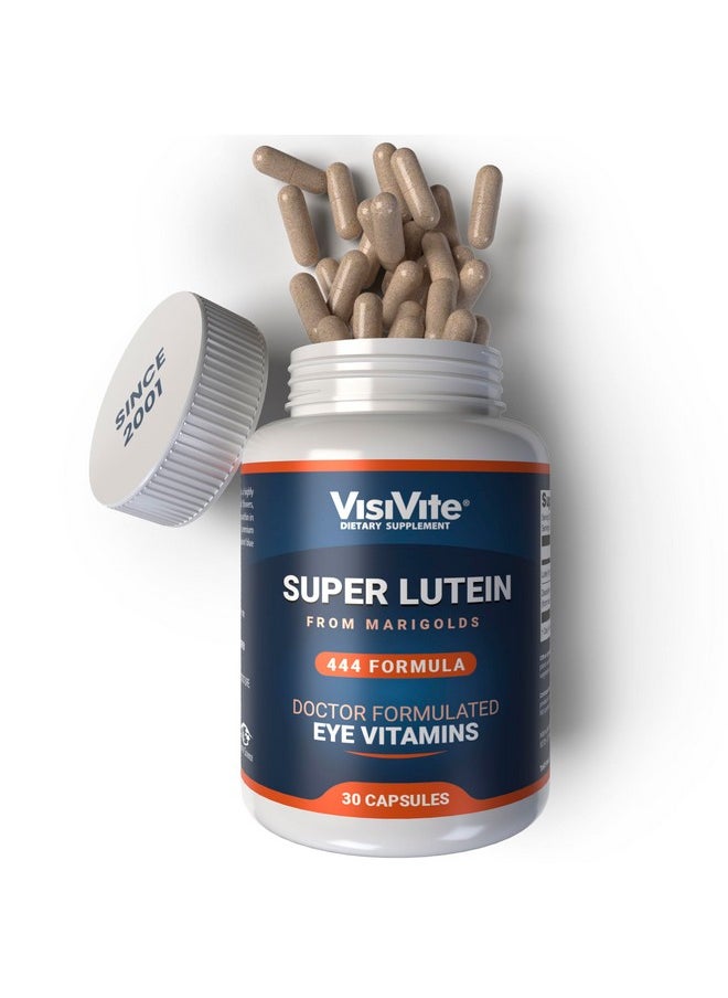 VisiVite Super Lutein 444 Eye - Unique & Clear Eye Vitamins - Lutein Max Vision Vitamins for Eyes - Zeaxanthin Plus Lutein Eye Vitamins - Clear Eye Supplements for Adults  - Image 1