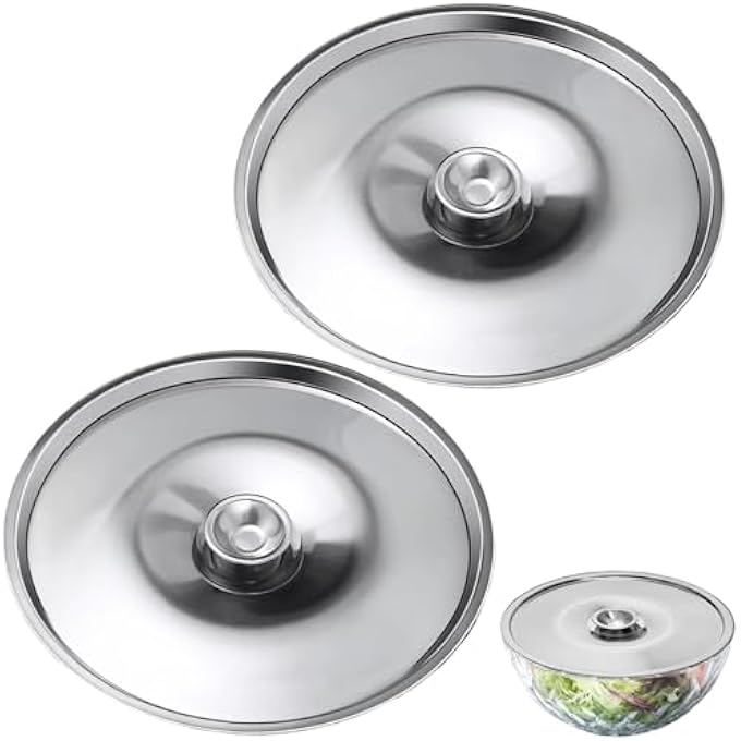 KASTWAVE Universal Pot Lid Great Stainless Steel 2Pack 12Cm  47 Inch Replacement Cover For Small Milk Pots Mini Saucepans Skillets And Serving Bowls  Durable Cookware Accessories - Image 1