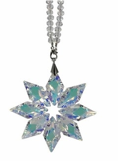 KASTWAVE Car Rear View Hanging Snowflake Crystal Mirror Pendant  - Image 1