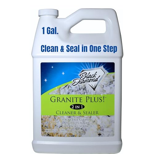 Black Diamond Stoneworks GRANITE PLUS! 2 in 1 Cleaner & Sealer for Granite, Marble, Travertine, Limestone, Ready to Use! (1-Gallon) - Image 1