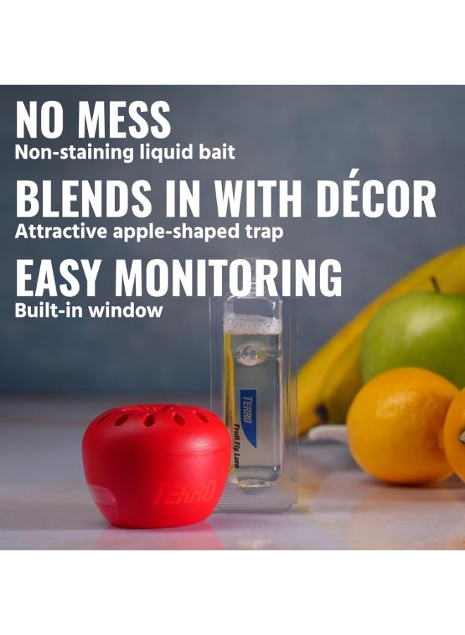 Terro فخ ذبابة الفاكهة تيررو 4 فخاخ + 180 يوم من إمدادات الطعم - Image 3