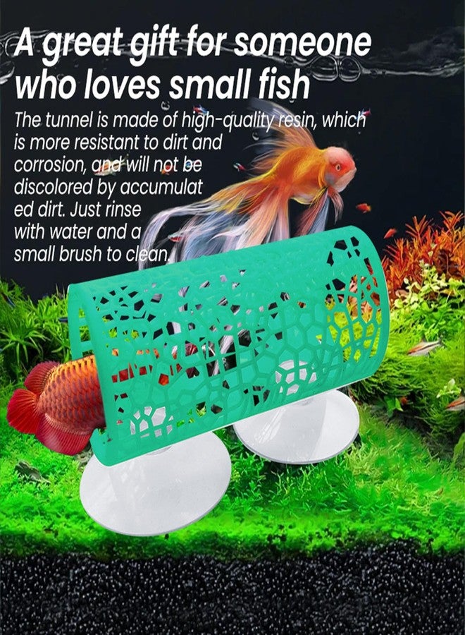 disclean Vibrant Pink Betta Fish Tunnel Cave - Decorative Hollow-Out Aquarium Hideout Ornament for Freshwater Fish Tanks, Perfect for Betta Fish to Play, Explore and Rest in Stylish Aquatic Decor - Image 4