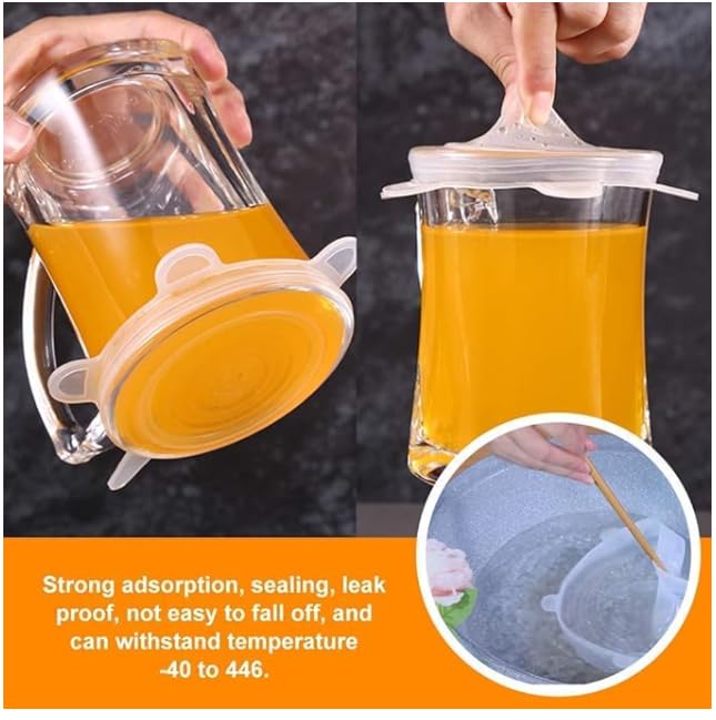 G.FIDEL غطاء غذائي G.FIDEL، غطاء قابل للتوسع غير سام للاستخدام في المطبخ للثلاجة (أزرق) - Image 4