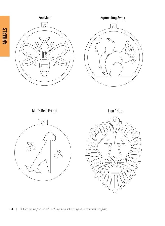 500 Patterns for Woodworking, Laser Cutting, and General Crafting: Full-Size Plans