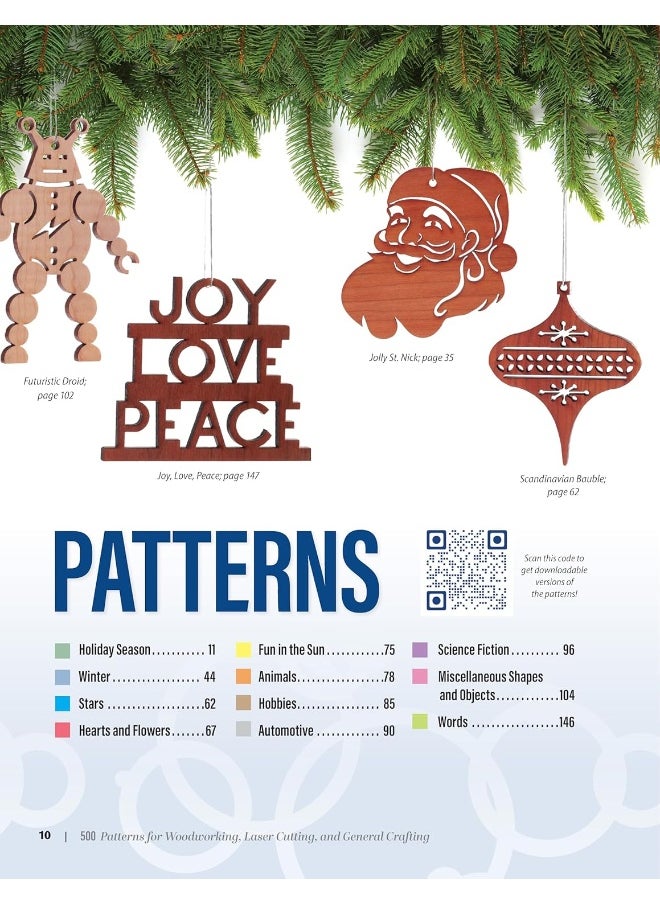 500 Patterns for Woodworking, Laser Cutting, and General Crafting: Full-Size Plans
