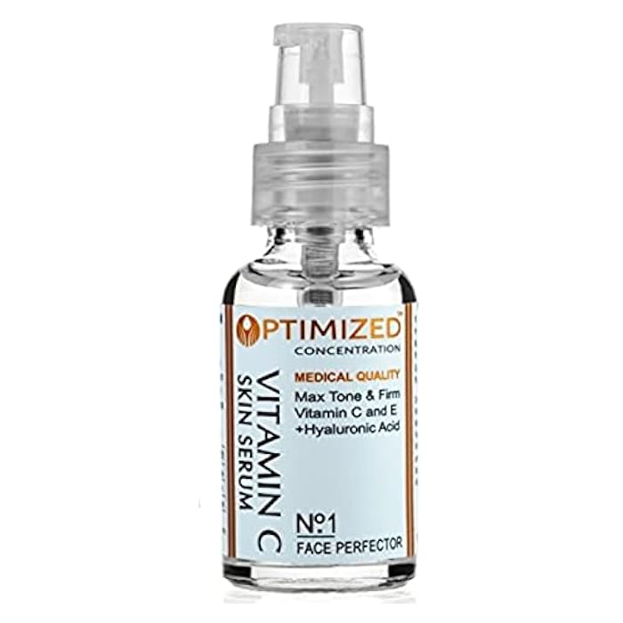 OPTIMIZED #1 BEST Anti Aging Vitamin C Serum with Vitamin E and Hyaluronic Acid, Medical Grade Skin Care For Face, Fill Fine Lines, Fades Age Spots, Evens Skin Tone, Anti Wrinkle OPTIMIZED for Day Use. - Image 1