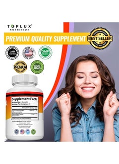 Toplux Organic Ashwagandha Root Powder Pills 1950 Mg with Black Pepper Extract - Pure Natural Ashwagandha Supplement, Support Energy, for Men Women, 60 Capsules  - Image 3