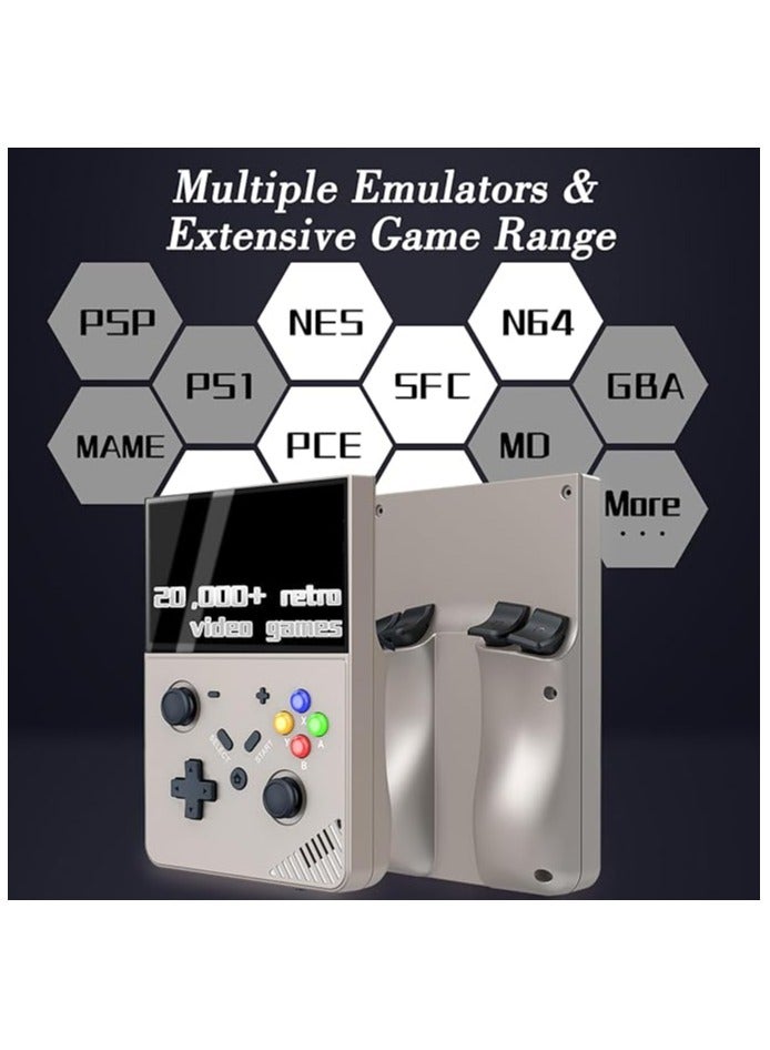 SJGAME R43 Pro Handheld Game Console – 4.3" IPS Screen Linux EmuELEC System Retro Game Player Cortex A17 CPU with 20000 Classic Games 64G TF Card