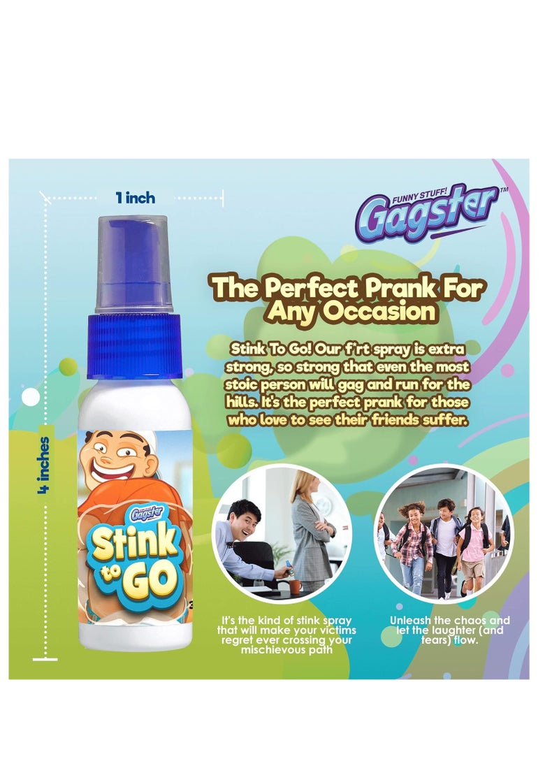 Gagster - Gagster stink spray to go extra strong liquid spray for hilarious gags and pranks non toxic potent poop smelling formula perfect for kids and adults easy to conceal in a bottle for prank lovers - Image 1