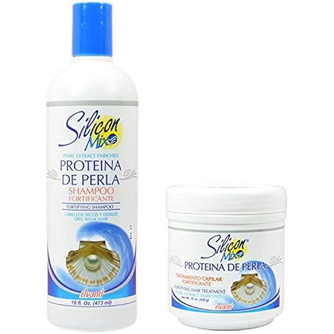 Silicon Mix PROTEINA DE PERLA & SHAMPOO 16 OZ HAIR TREATMENT AND SHAMPOO 16OZ - Image 1
