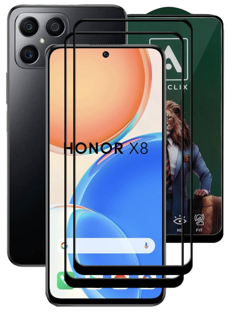 ACLIX 2 Pieces Antistatic ESD Dustproof Premium Quality High Definition Tempered Glass Screen Protector Designed For Honor X8 - Image 1