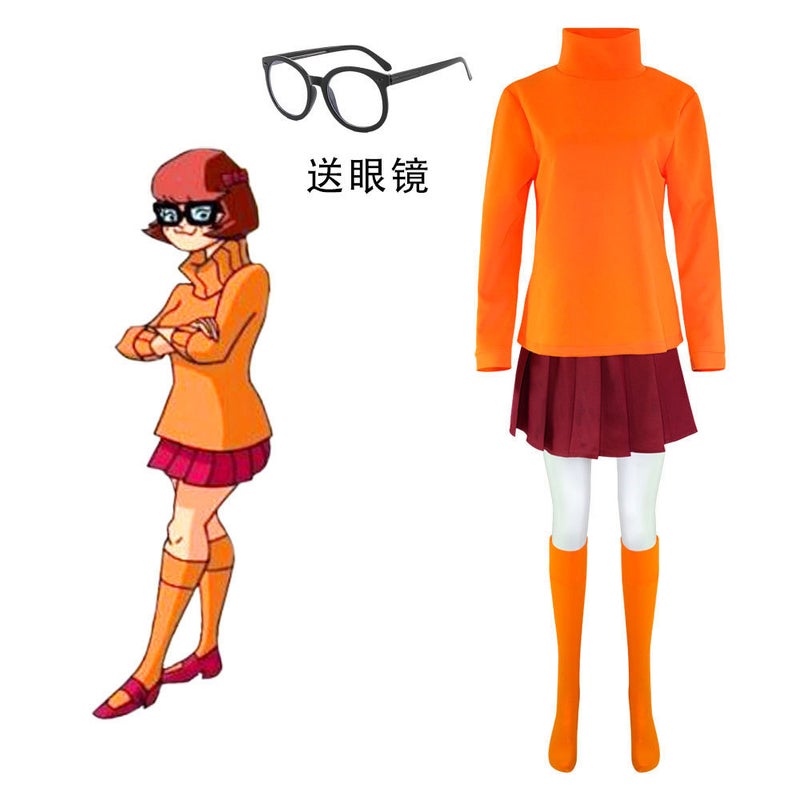 Loquat Scooby Doo Dog Velma Cos Suit Shaach Cosplay Daphne Cosplay Skirt - Image 4