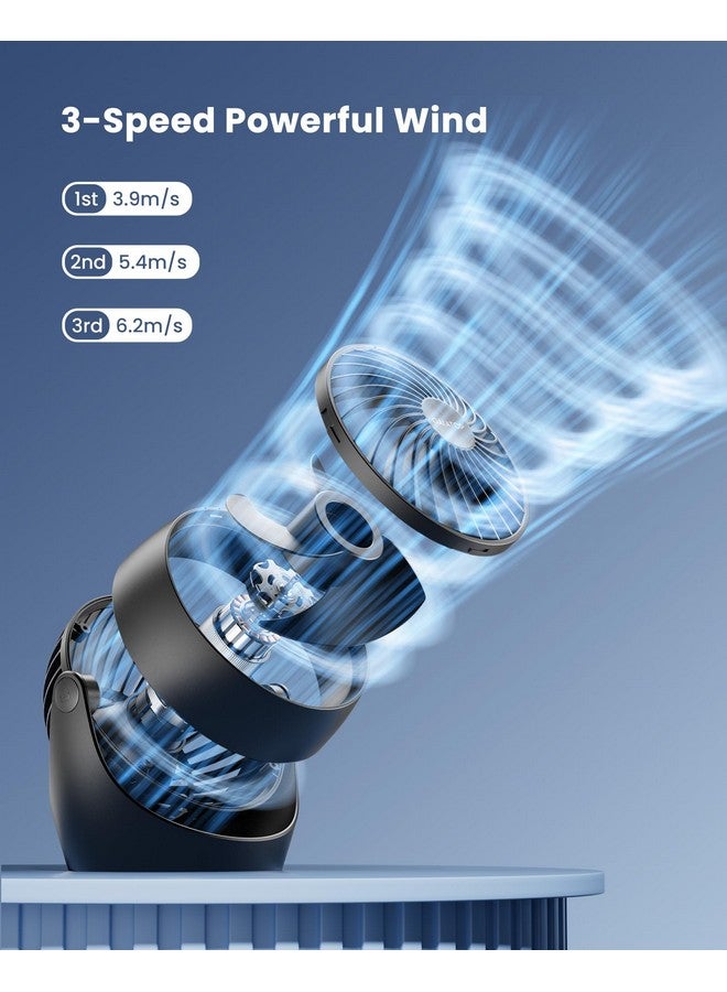 Gaiatop Air Circulator Fan, Portable Desk Fan Table Fan Dorm Fan, 5-Inch Small Fan 3 Speed With 360° Adjustable Tilt Energy-Saving Quiet Fan For Home, Office, Bedside, Bedroom, Bathroom, Black - Image 3