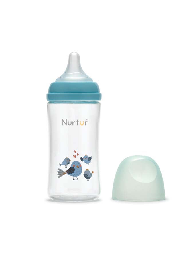 Nurtur Nurtur Cozi - 240Ml Anticolic Glass Feeding Bottle - Blue  - Image 2