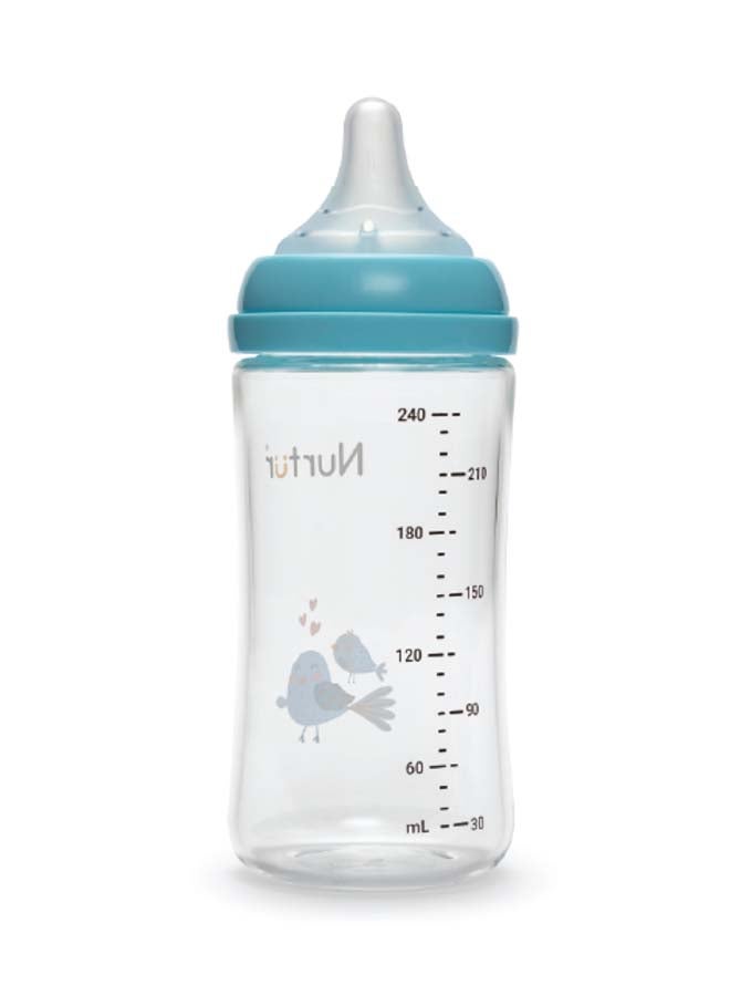 Nurtur Nurtur Cozi - 240Ml Anticolic Glass Feeding Bottle - Blue  - Image 4