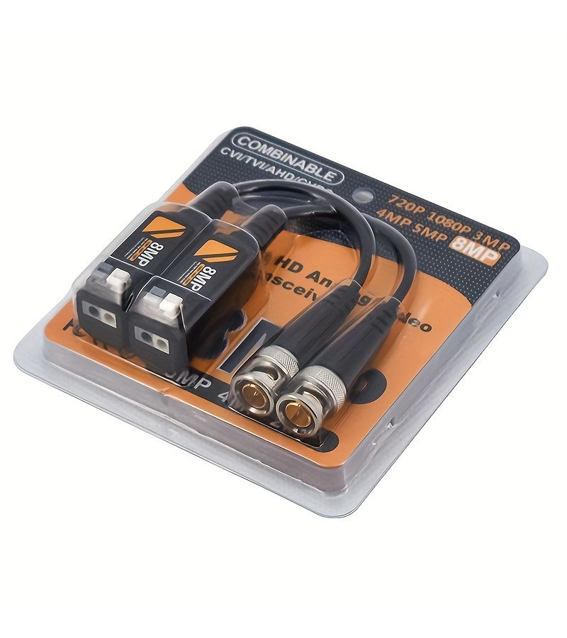 3 Pairs HD BNC Video Balun Transceiver for AHD CCTV Passive Twisted Pair - Image 2