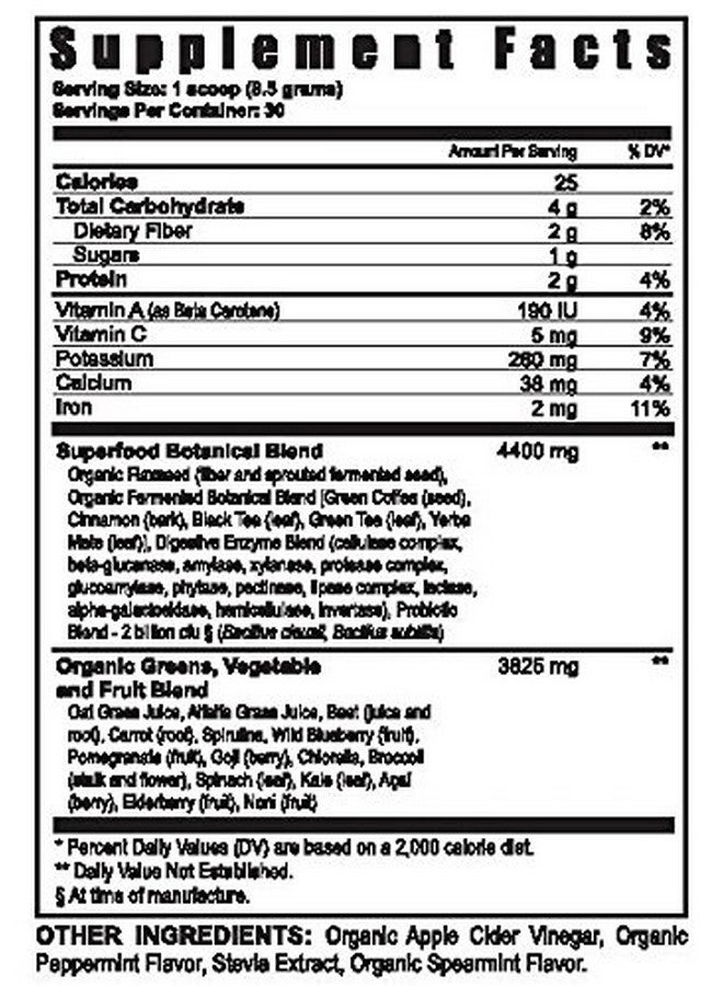 Youngevity Super Greens - Organic Superfood Powder with Fermented Fruits and Vegetables, Probiotics, Enzymes - Supports Digestion, pH Balance, Energy - 257g Canister - Image 2