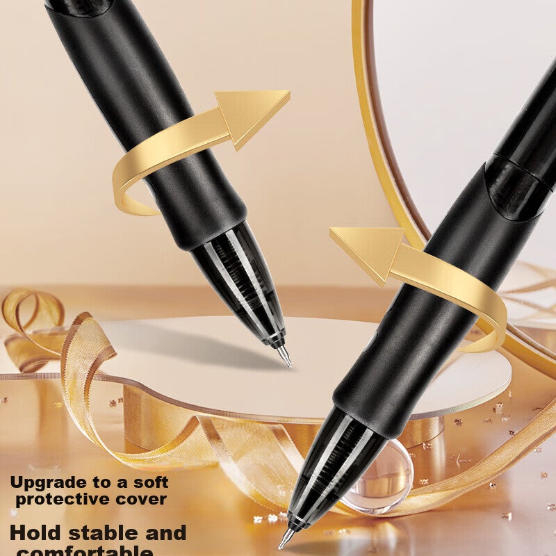 M&G Stationery 0.5mm Black Retractable Gel Pen Cool Black GP1008 Signature Pen Quick-Drying ST Tip Student Exam Practice 5 Pens + 10 Retractable Bullet Tip Refills for Postgraduate Entrance Exam - Image 4