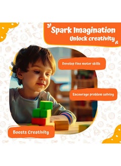 Skillofun Wooden Cube Pattern Puzzle Box For 3+ Year Kids | Wooden Blocks For Kids | Kids Learning Toys | Cube Puzzle Toddler Toys | 3D Puzzles | Engaging Toys For 3+ Year Old | Wooden Puzzles  - Image 2