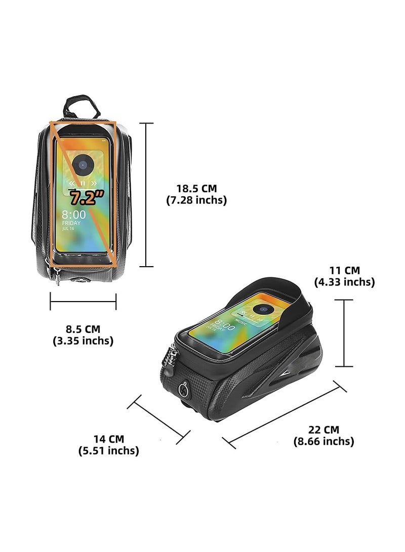 general Bicycle Phone Bag, Bicycle Front Frame Pouch, Waterproof, Bicycle Stand Accessory Pouch, Compatible iPhone 14Pro Max 13 12 XS XR Fit 6.9 inch  - Image 3