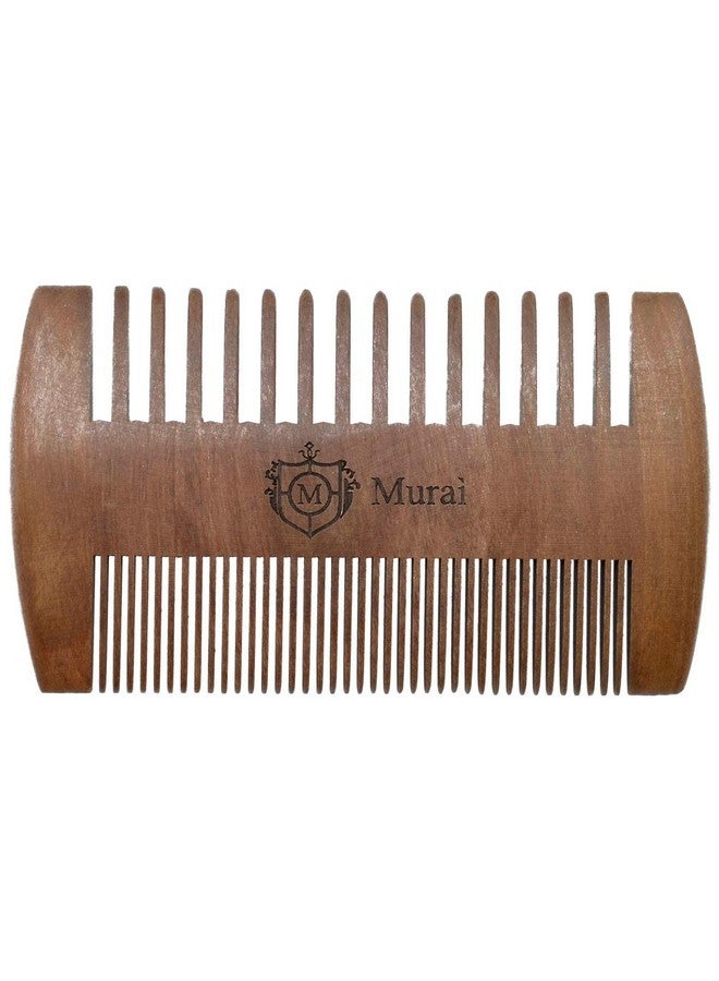 جورجيو مشط لحية خشبي من Y Giorgio Giowc للرجال - مشط خشبي ذو أسنان عريضة ودقيقة مزدوجة المفعول، مثالي للاستخدام مع البلسم والزيوت، مشط جيب للحية - مجموعة مشط لحية وشارب من خشب الكرز - Image 4