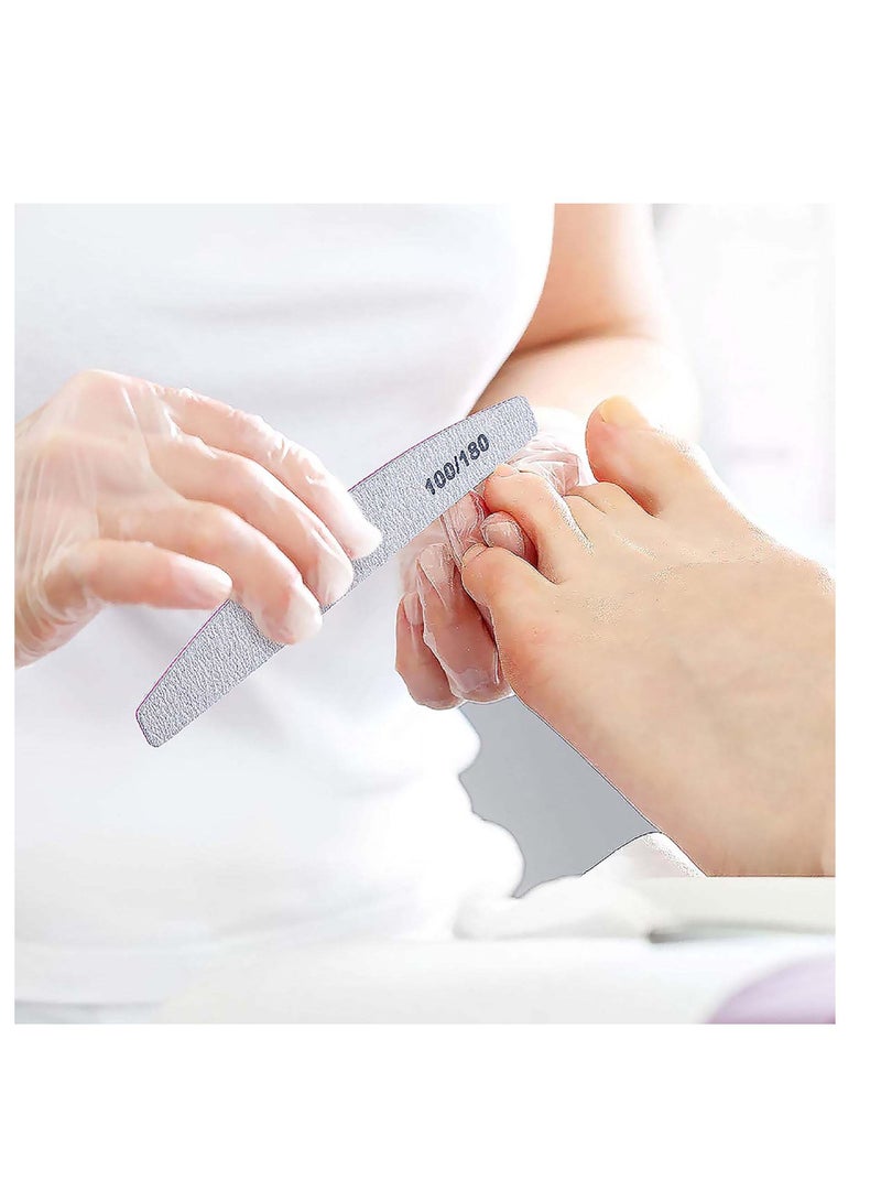 نيبمينينت Professional Nail Files, 25 Pcs Emery Boards for Nails 100/180 Files Bulk Finger File Heavy Duty Buffers Manicure Tools, Also fit Pet Grooming - Image 2