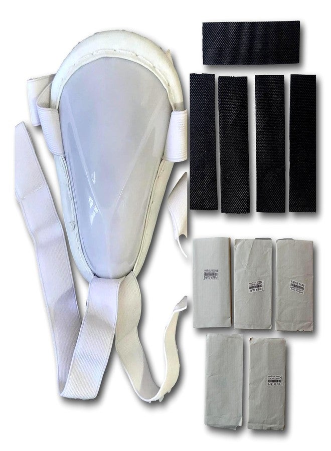 Sterling Cricket Essentials Combo: 1 Abdominal Guard, 5 Toe Guards, and 5 Fibre Tapes for Bat - Image 1