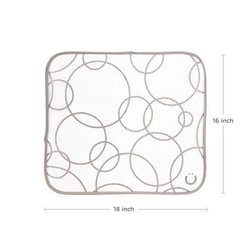 Ubbi Taupe Microfiber Dish Drying Mat, Baby Bottle Drying Mat, Kitchen Counter Dish Mat, Pack of 2 - Image 2