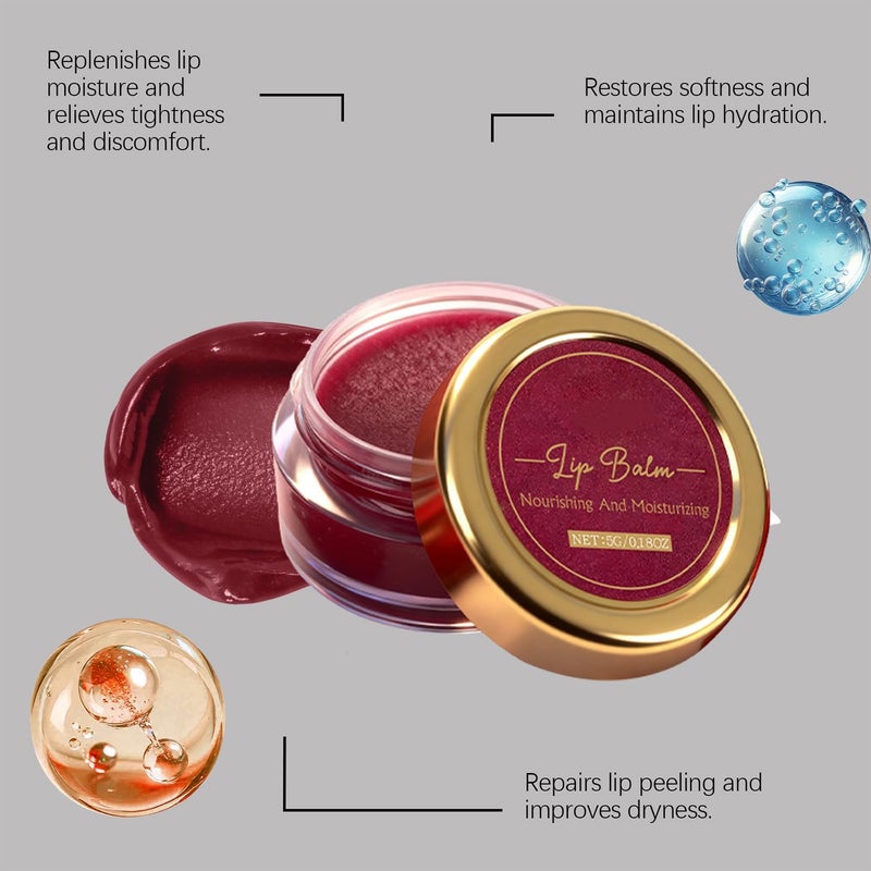 Beetroot Lip Balm Organic - Tinted Lip Balm/OrganicFor Dark Lips To Lighten, Dry/Chapped Lips With Honey, Shea Butter, Jojoba seeds, Women & Men Autumn and winter - Image 2