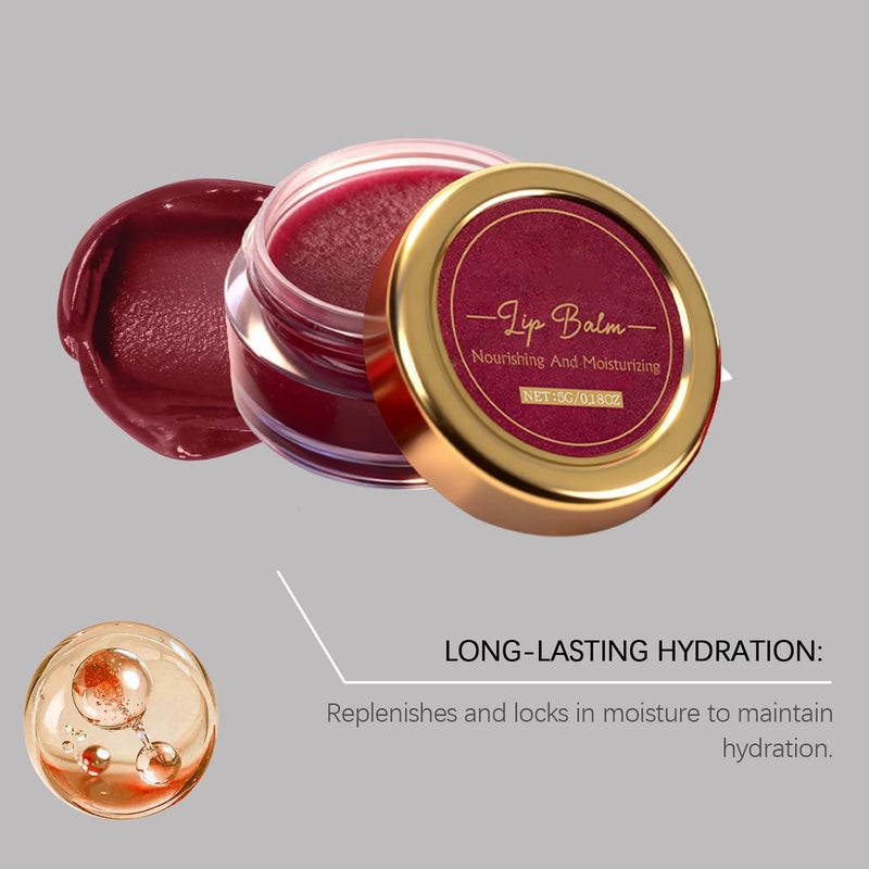 Beetroot Lip Balm Organic - Tinted Lip Balm/OrganicFor Dark Lips To Lighten, Dry/Chapped Lips With Honey, Shea Butter, Jojoba seeds, Women & Men Autumn and winter - Image 3
