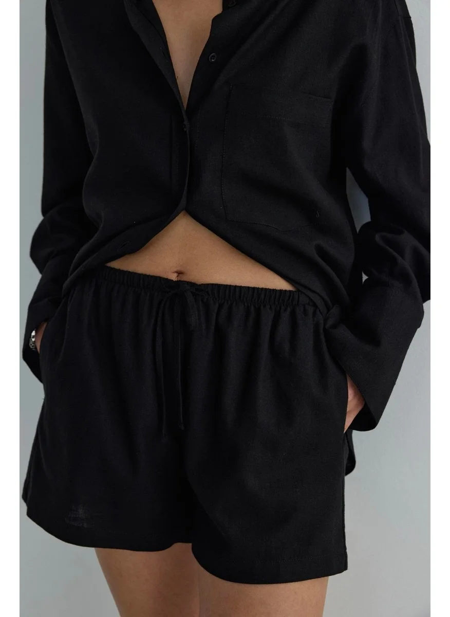 سود كوليكشن Black Mild Pocket Basic Shirt