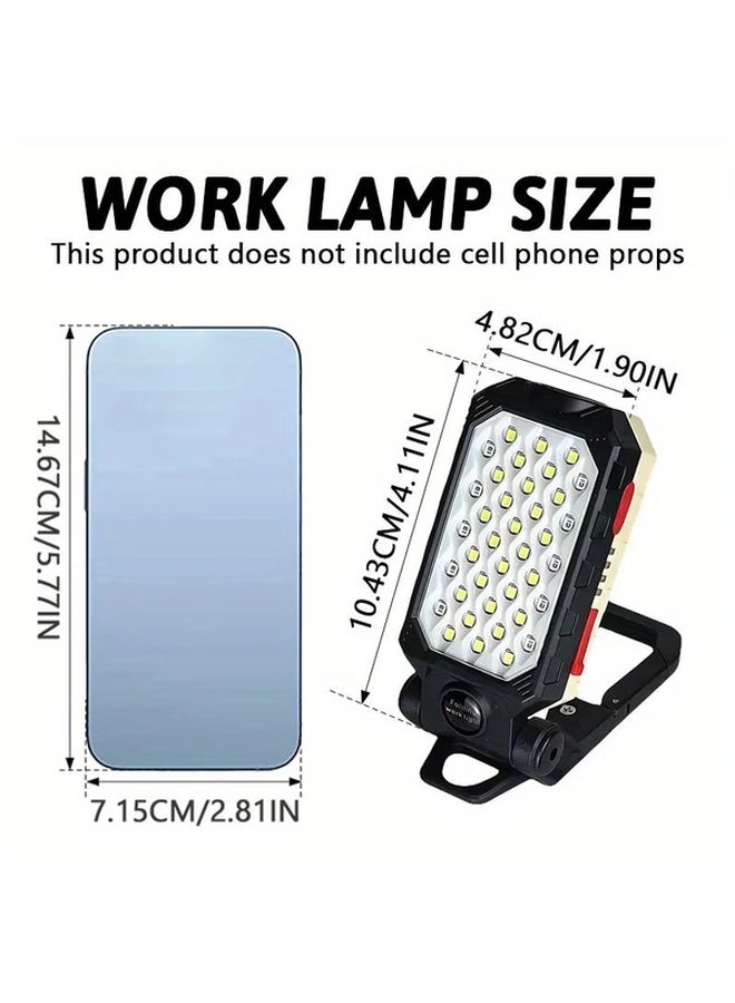 مصباح عمل LED قابل لإعادة الشحن عبر USB 1188 لومن مع ضوء تكتيكي مغناطيسي قابل لتعديل الزاوية - Image 3