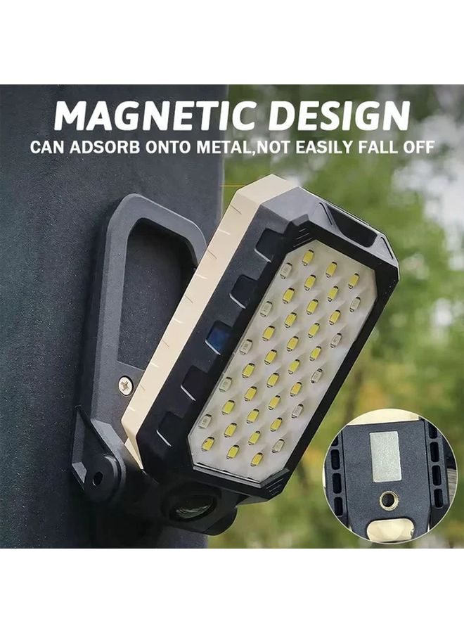 مصباح عمل LED قابل لإعادة الشحن عبر USB 1188 لومن مع ضوء تكتيكي مغناطيسي قابل لتعديل الزاوية - Image 5