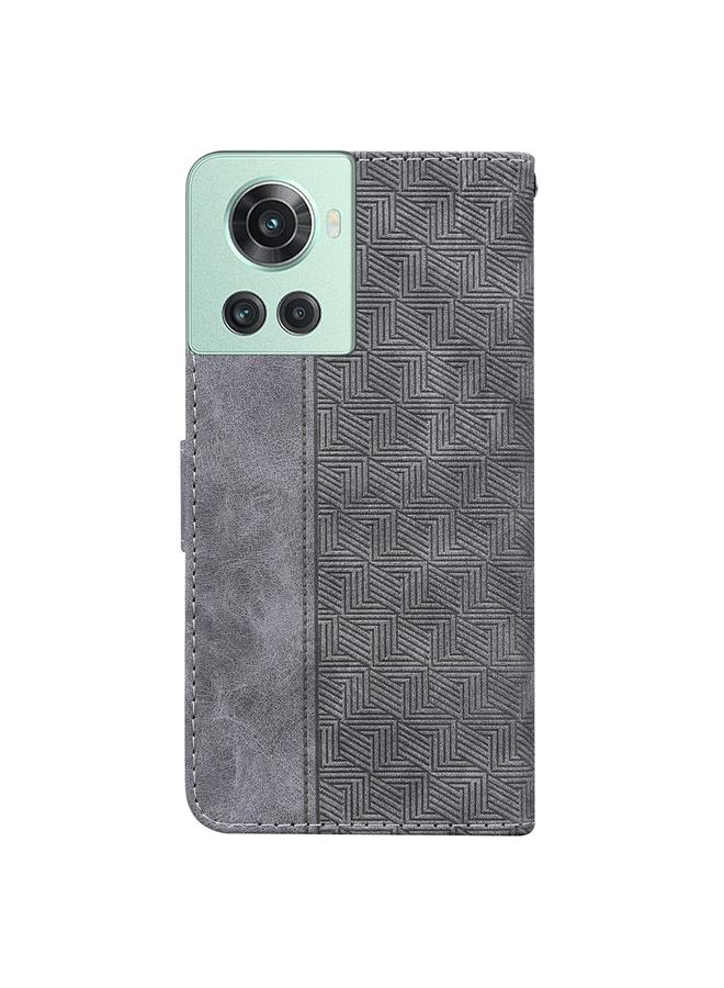 اس-توب جراب لهاتف OnePlus 10R / Ace مصنوع من الجلد المنقوش هندسيًا - Image 3