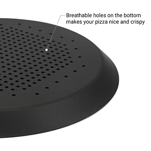 Beasea Pizza Pan 8.5 Inch, Perforated Pizza Pan with Holes, Aluminum Alloy Round Vented Pizza Pans Heavy Duty Pizza Crisper Pan Pizza Baking Tray Bakeware for Home Restaurant Kitchen Air Fryer - Image 3