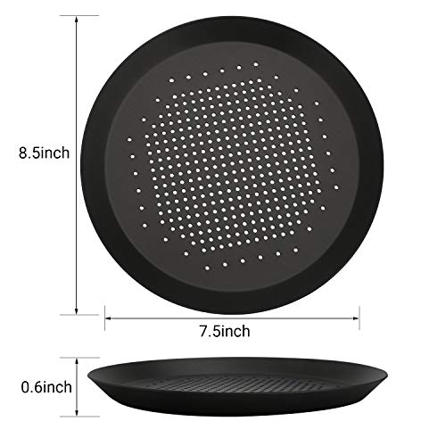 Beasea Pizza Pan 8.5 Inch, Perforated Pizza Pan with Holes, Aluminum Alloy Round Vented Pizza Pans Heavy Duty Pizza Crisper Pan Pizza Baking Tray Bakeware for Home Restaurant Kitchen Air Fryer - Image 4