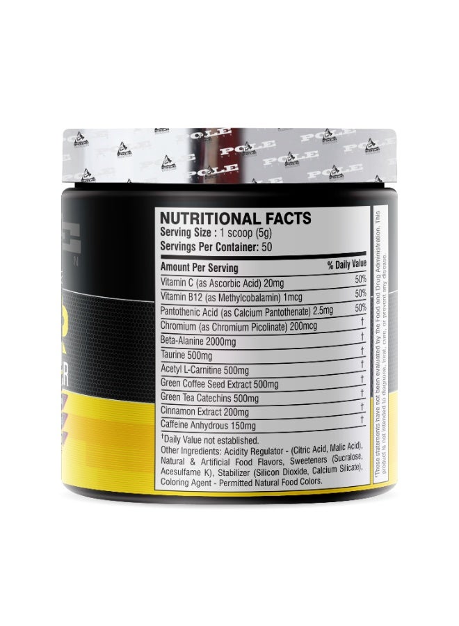 POLE NUTRITION Ripper Fat Burner, 50 Servings - Energy & Focus Pre-Workout Supplement (Tropical Mango) - Image 3