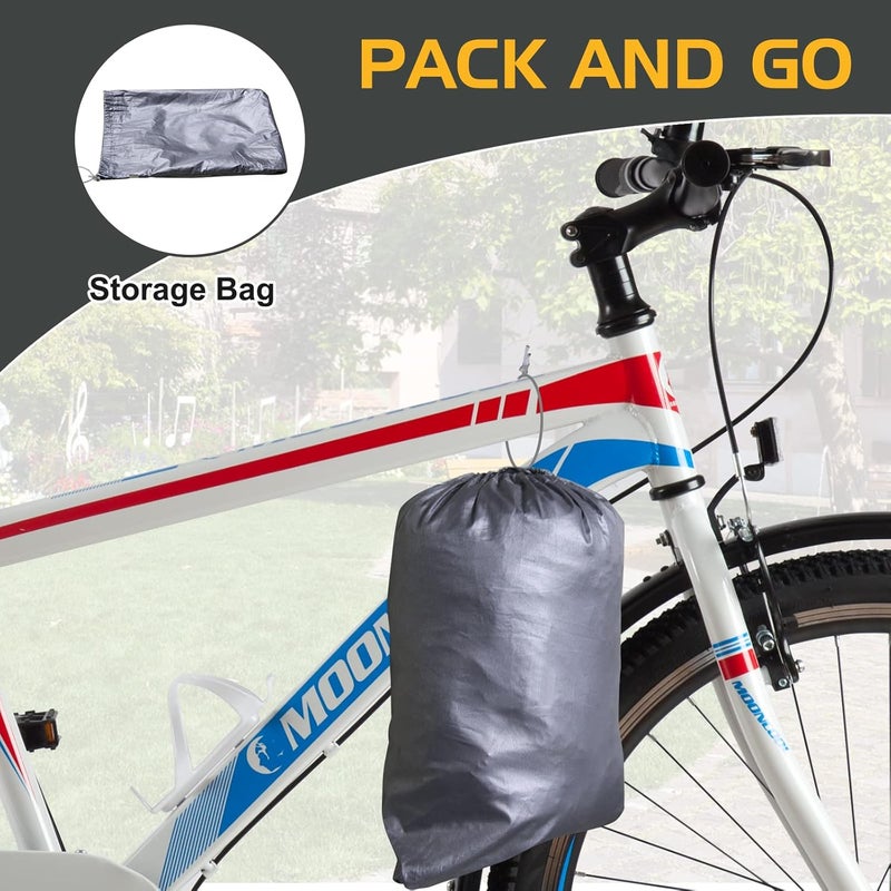 MOONCOOL Adult Tricycle Cover Trike Cover, 3 Wheeled Bicycle Bike Cover for Outdoor Storage Waterproof, Dust Wind Proof for Bikes - Image 4