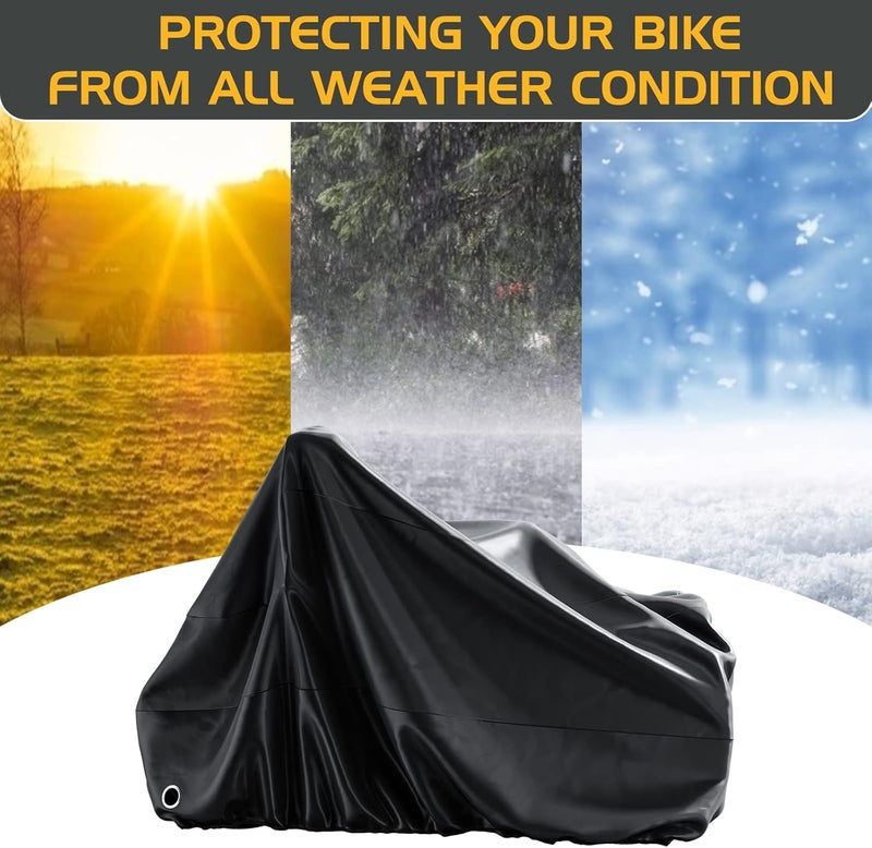 MOONCOOL Adult Tricycle Cover Trike Cover, 3 Wheeled Bicycle Bike Cover for Outdoor Storage Waterproof, Dust Wind Proof for Bikes - Image 5