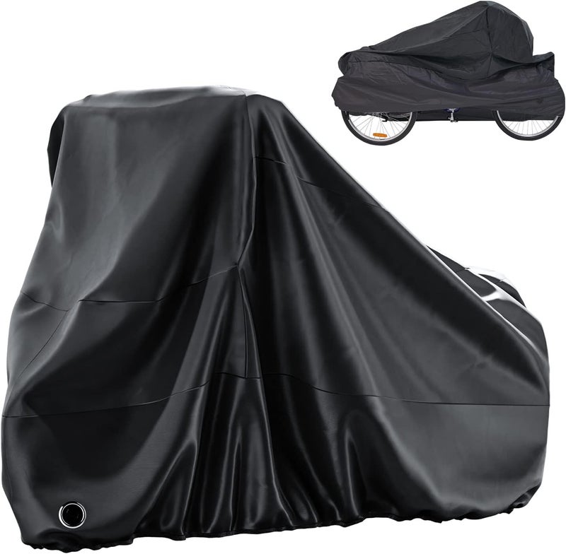 MOONCOOL Adult Tricycle Cover Trike Cover, 3 Wheeled Bicycle Bike Cover for Outdoor Storage Waterproof, Dust Wind Proof for Bikes - Image 1