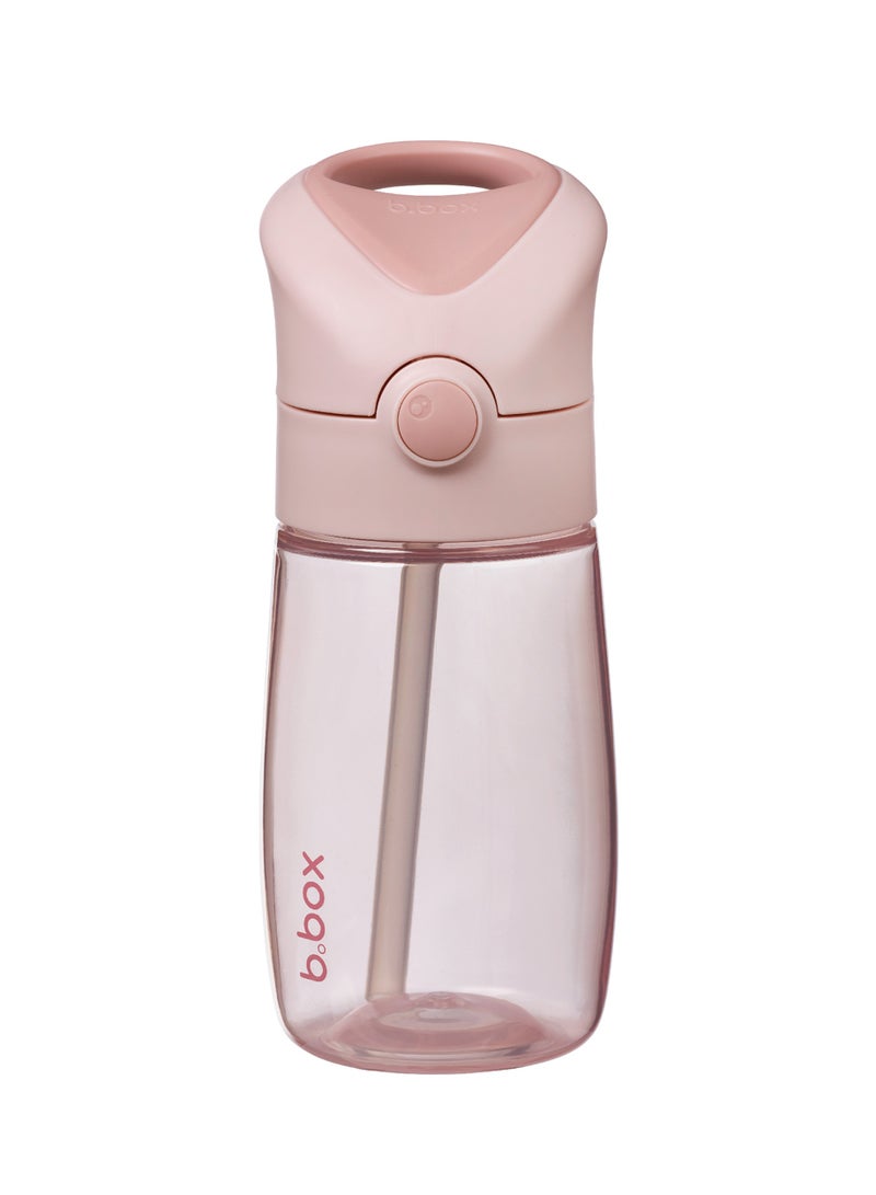 b.box زجاجة شرب وماء للأطفال - بلش، زجاجة سهلة الإمساك وغطاء مانع للتسرب، تصميم لطيف مناسب للأطفال، قشة قابلة للطي، 450 مل/15 أونصة - Image 1